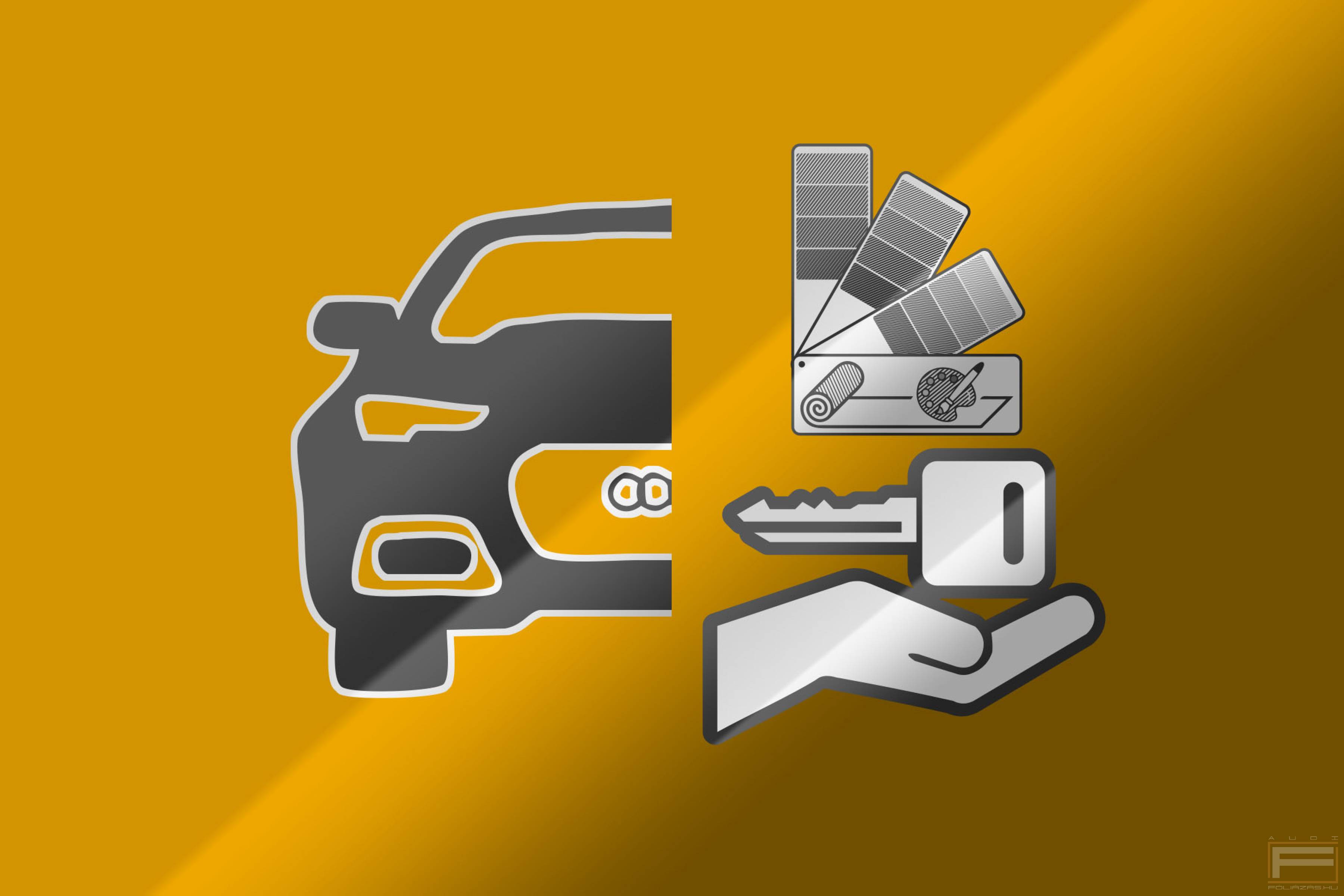 Audi fóliázás előtti színválasztás 1. illusztráció